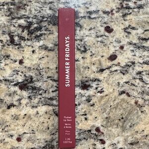 Summer Fridays Flushed Lip Stain - Deep Plum Red